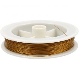 Beading Wire, thickness 0,38 mm, gold, 100m