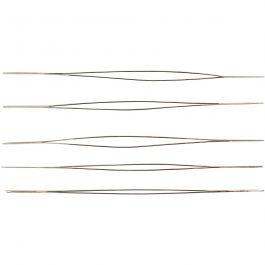 Beading Needle, L: 6 cm, thickness 0,3 mm, 5pcs