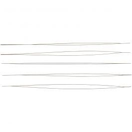 Beading Needle, L: 12 cm, thickness 0,25 mm, 5pcs