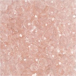 Faceted Beads, size 3x4 mm, hole size 0,8 mm, rose, 100pcs