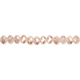 Faceted Beads, size 5x6 mm, hole size 1 mm, rose, 100pcs