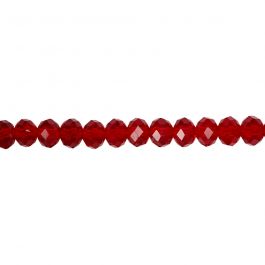 Faceted Beads, size 5x6 mm, hole size 1 mm, pomegranate red, 100pcs