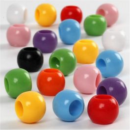 Pony Beads, D: 10 mm, hole size 4,5 mm, 65g, 110ml