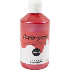 Poster paint Metallic, red, 300 ml/ 1 pack [HOB-629834]