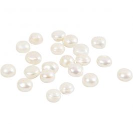 Freshwater Pearls, size 4-6 mm, hole size 1 mm, mother-of-pearl, 40cm