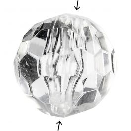 Acylic Beads, Gloss transparent, size 12 mm, hole size 1,2 mm, 77 pc/ 1 pack [HOB-636890]
