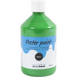 Poster paint Matte, green, 500 ml/ 1 bottle [HOB-642064]
