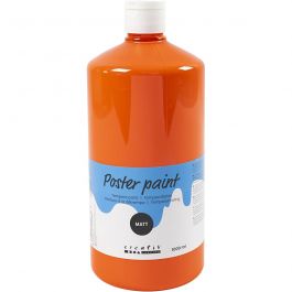 Poster paint Matte, orange, 1000 ml/ 1 bottle [HOB-642124]