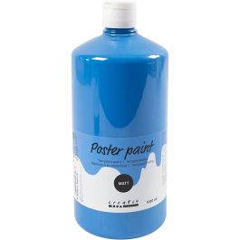 Poster paint Matte, primary blue, 1000 ml/ 1 bottle [HOB-642155]