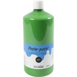 Poster paint Matte, green, 1000 ml/ 1 bottle [HOB-642164]