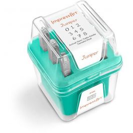Embossing Stamps, Numbers, size 3 mm, Font: Juniper , 9 pc/ 1 set [HOB-67559]