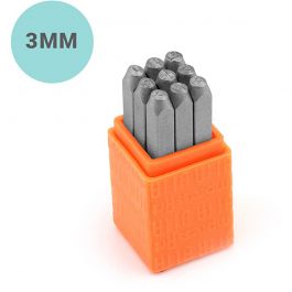 Embossing Stamps, Numbers, size 3 mm, Font: Helvetica , 9 pc/ 1 set [HOB-67565]