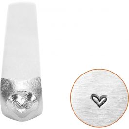 Embossing Stamp, Heart, L: 65 mm, size 3 mm, 1 pc [HOB-67567]
