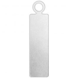 Metal Tag, aluminum, Rectangle, size 20x5 mm, hole size 1,9 mm, thickness 1,3 mm, 20 pc/ 1 pack [HOB-67582]