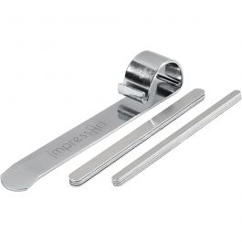 Bending Tool and Metal Bands for bracelet, aluminum, L: 15 cm, W: 6-106 mm, 1 set [HOB-67594]