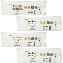 Self-Hardening Clay, white, 4x1000 g/ 1 pack [HOB-677109]