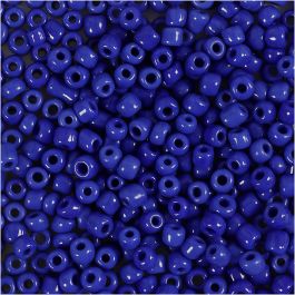 Rocaille Seed Beads, blue, D: 3 mm, size 8/0 , hole size 0,6-1,0 mm, 25 g/ 1 pack [HOB-682051]