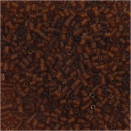 brown, 2-cut, D: 1,7 mm, size 15/0 , hole size 0,5 mm, 25 g/ 1 pack [HOB-687810]