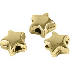 Spacer Bead, gold-plated, size 5,5x5,5 mm, hole size 1 mm, 3 pc/ 1 pack [HOB-69094]
