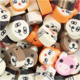 Figure Beads, animals, dia. 10 mm, hole size 1,5 mm, 200 asstd./ 1 pack [HOB-69618]