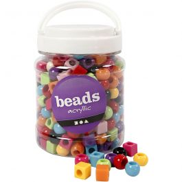 Multi Mix, assorted colours, size 11 mm, hole size 7 mm, 700 ml/ 1 tub, 420 g [HOB-69960]
