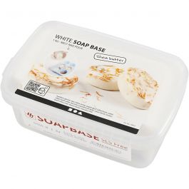 Shea butter soap base, white, 1 kg [HOB-70035]