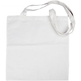 Shopping Bag, size 38x42 cm, 130 g, white, 20 pc/ 1 pack [HOB-706169]