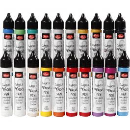 Candle Pen, assorted colours, 20x25 ml/ 1 pack [HOB-73510]