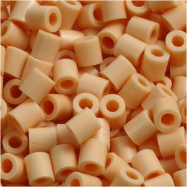 Fuse Beads, size 5x5 mm, hole size 2,5 mm, light skin colour (7), medium, 1100pcs