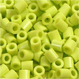 Fuse Beads, size 5x5 mm, hole size 2,5 mm, lime green (9), medium, 6000pcs