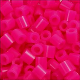 Fuse Beads, size 5x5 mm, hole size 2,5 mm, cerise (18), medium, 1100pcs