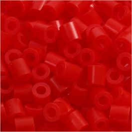 Fuse Beads, size 5x5 mm, hole size 2,5 mm, light red (19), medium, 1100pcs