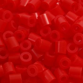 Fuse Beads, size 5x5 mm, hole size 2,5 mm, light red (19), medium, 6000pcs