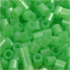 Fuse Beads, size 5x5 mm, hole size 2,5 mm, green mother-of-pearl (22), medium, 1100pcs