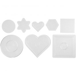 Peg Board, size 7-15 cm, transparent, 8mixed