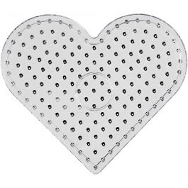 Peg Board, transparent, heart, JUMBO, 1 pc [HOB-753250]