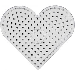 Peg Board, size 17x15,5 cm, transparent, JUMBO - heart, 5pcs
