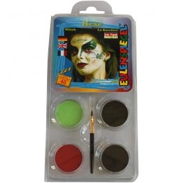 Eulenspiegel Face Paint - Motif Set, assorted colours, witch, 1 set [HOB-76119]