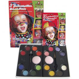 Water Makeup Set with step-by-step, assorted colours, 1 set [HOB-76132]