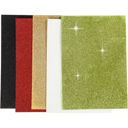 EVA Foam Sheets, assorted colours, A5, 148x210 mm, thickness 2 mm, 5 sheet/ 1 pack [HOB-769011]