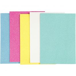 EVA Foam Sheets, assorted colours, A5, 148x210 mm, thickness 2 mm, 5 sheet/ 1 pack [HOB-769012]