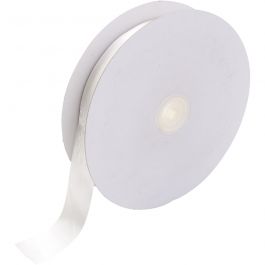 Satin Ribbon, W: 25 mm, white, 50 m/ 1 roll [HOB-778901]