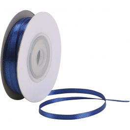 Satin Ribbon, W: 3 mm, royal blue, 30 m/ 1 roll [HOB-780054]