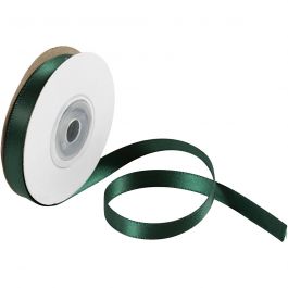 Satin Ribbon, W: 10 mm, green, 3x10 m/ 1 roll [HOB-780264]