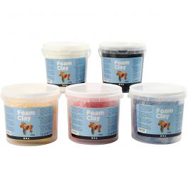 Foam Clay®, primary colours, Colour school guidance is included, 5x560g [HOB-78138]