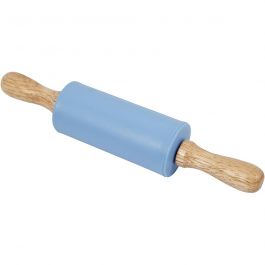 Rolling pin, light blue, L: 23 cm, D: 4.5 cm, 1 pc [HOB-78285]