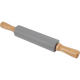 Rolling pin, L: 38 cm, dia. 5,5 cm, grey, 1 pc [HOB-78290]