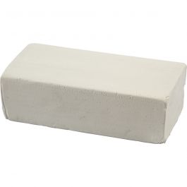 Soft Clay, white, size 13x6x4 cm, 500 g/ 1 pack [HOB-78681]