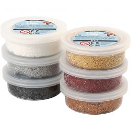 Foam Clay®, assorted colours, metallic, 6x14 g/ 1 pack [HOB-78810]