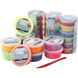Foam Clay®, assorted colours, glitter, 28 tub/ 1 pack [HOB-78816]